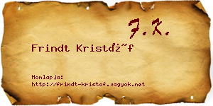 Frindt Kristóf névjegykártya