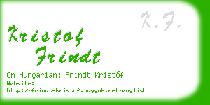 kristof frindt business card