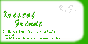 kristof frindt business card
